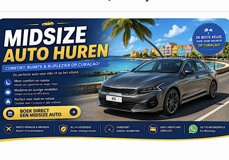 Midsize auto huren op Curaçao